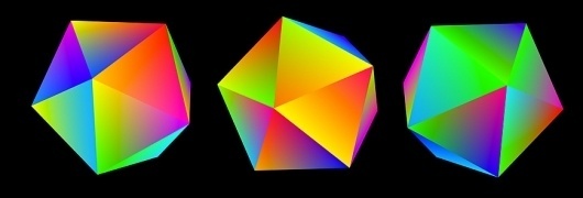 http://www.creativeapplications.net/wp-content/uploads/2011/03/icosahedrons.jpg #cinder #vertex #opengl #paint #icosahedrons