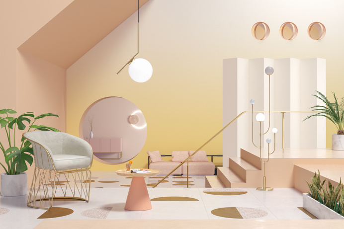 Seasons on Behance #3D #seasons #weather #colors #pastel #interior #design #decoration
