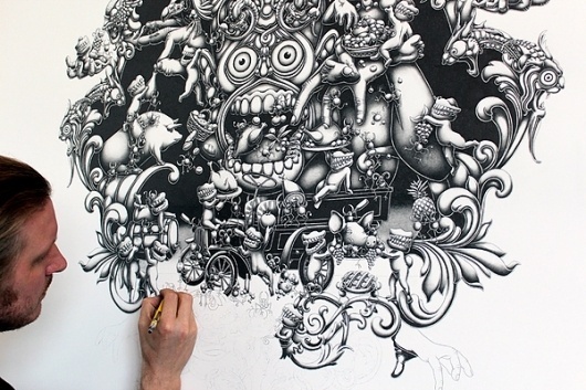 The Joyriders - 2011 on the Behance Network #graphite #drawing #the #illustration #joyriders