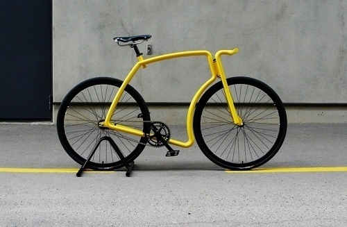 Twibfy #frame #bicycle #yellow #black #unique #simple