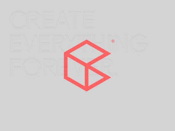 Create Everything Forever #logotype #frame #red #symbol #logo #3d