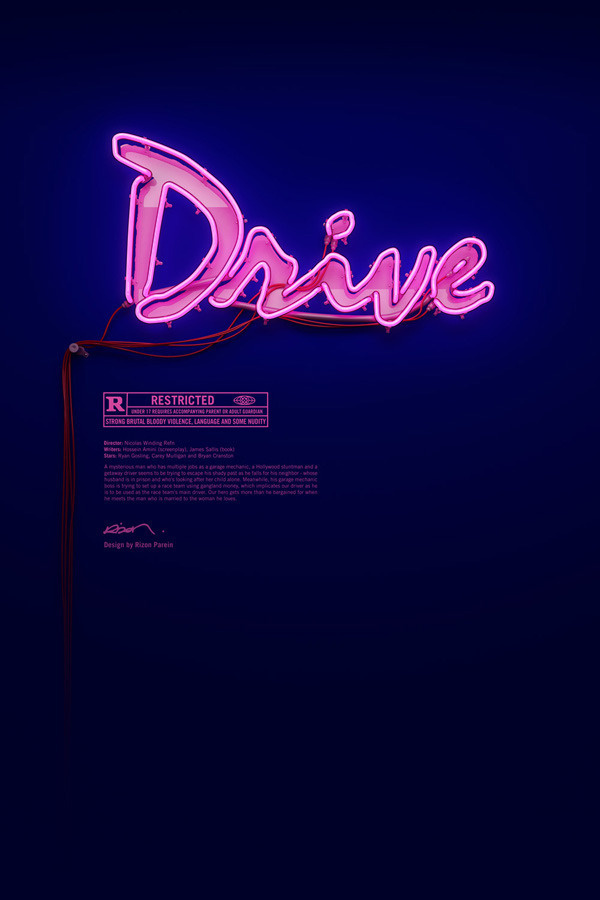 DRIVEBLUE.jpg #signage #drive #poster #neon