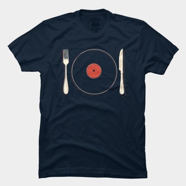 Vinyl Food T Shirt By Koning Design By Humans #food #vinyl #t-shirt #illustration #music