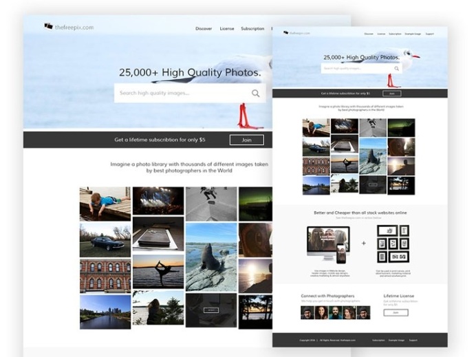 Free Stock Photo PSD Template