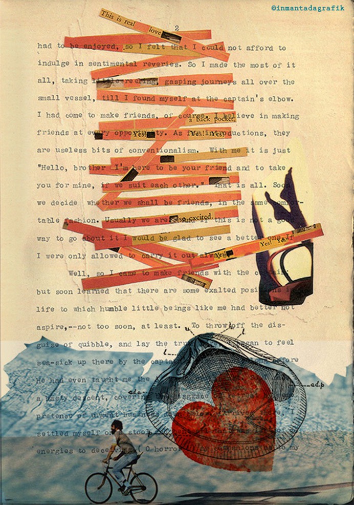 diseño de collage con textos