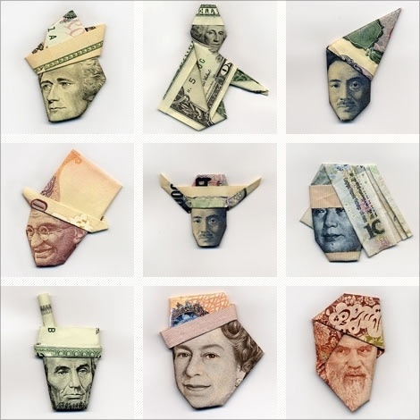 Moneygami: The art of paper money folding #folding #paper #money