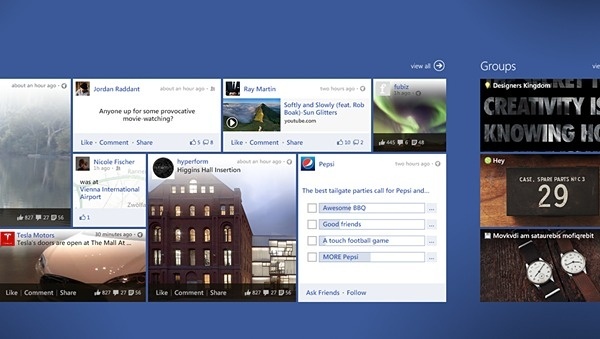 Facebook on Windows 8 on Behance #windows8