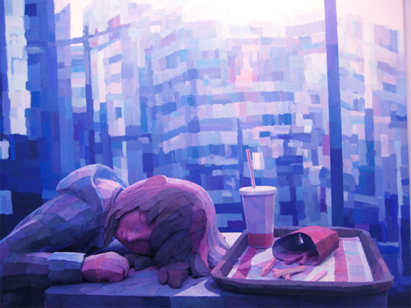 Artist Shintaro Ohata Seamlessly Blends Sculpture and Canvas to Create 3D Paintings #sculpture #painting