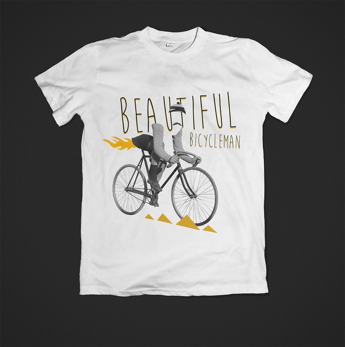 https://nosiciele-koszulek.cupsell.pl/ #tshirt #bicycle #colage #art #white #old #man #ride