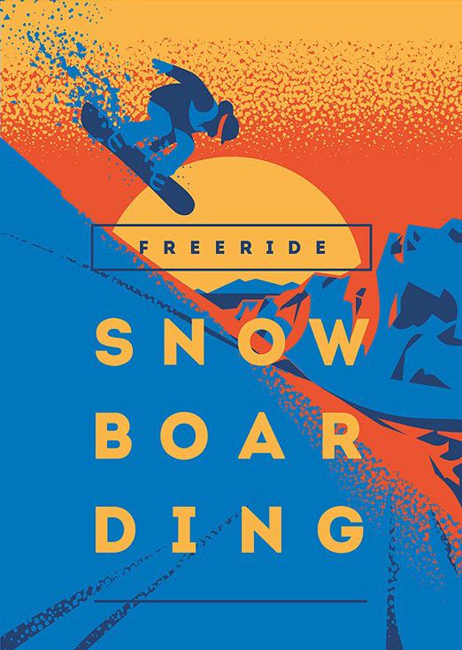 Snowboard Posters & T-Shirt print