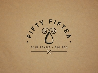 Dribbble - Fifty Fiftea (logo) by vinslëv #fair #trade #bio #tea