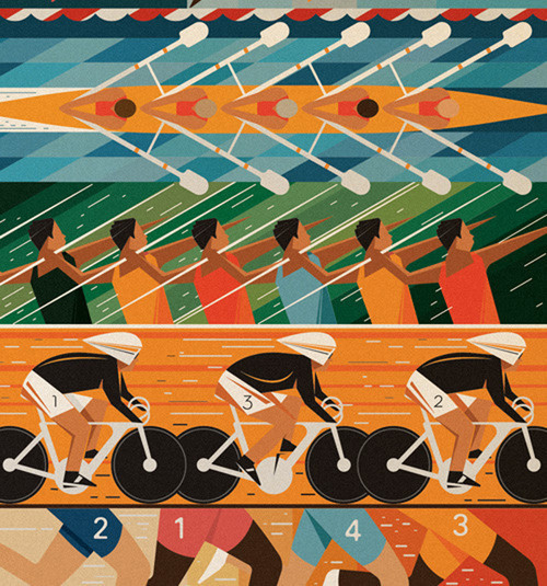 Mike Lemanski #rowing #bicycle #typography