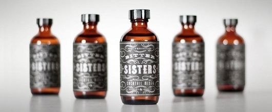 Packaging example #378: Bitter Sisters Cocktail Mixer Packaging #flourish #packaging #design #cocktail #mixer