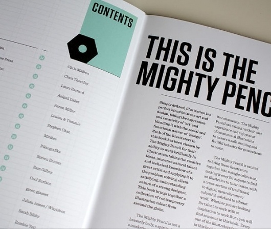 The Mighty Pencil #design #graphic #editorial