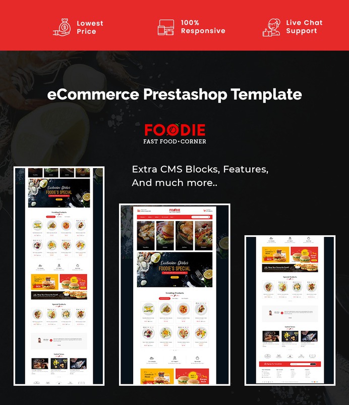 #Foodie - #Fast #Food #Corner - #Prestashop #Responsive #Theme #eCommerce #Website #Design #Template