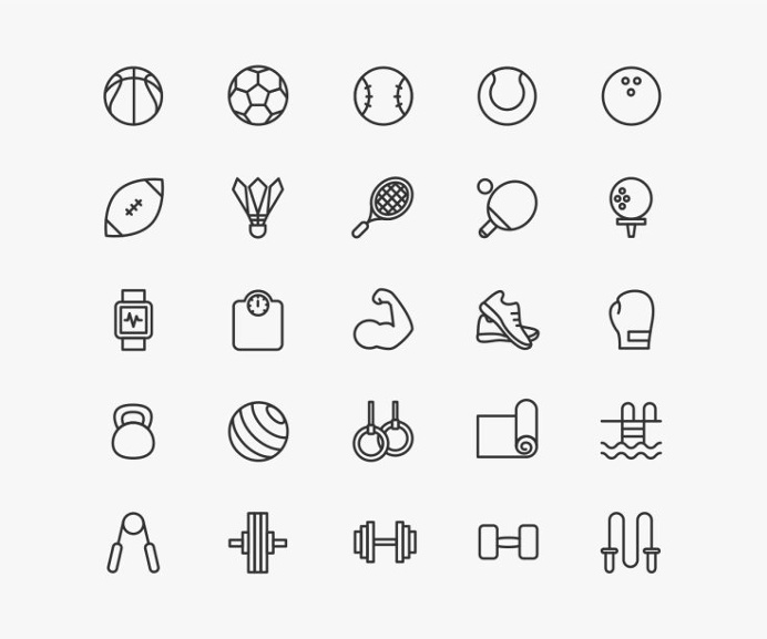 Free Fitness Icon Set