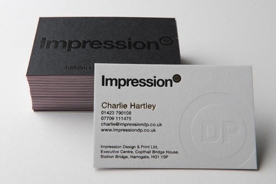 Business card design idea #23: Impression business cards