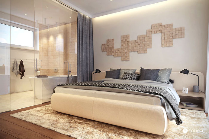 Airy Residence in Bratislava by Tolicci Design Studio - bedroom, bedroom design, bed, bedroom decorating, #bedroom