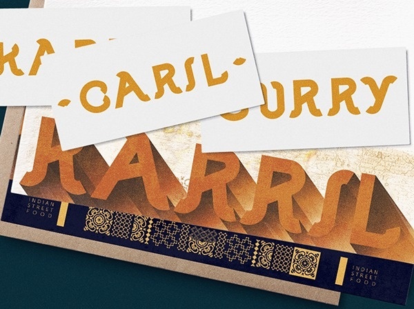 KARRIL Indian Street Food on Behance #foodtruck #caril #branding #design #aga #food #indian #curry #studio #street #cuisine #porto #karril #typography