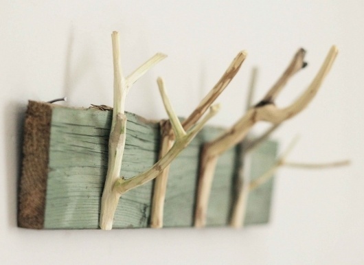 Little Projectiles #hook #wood #stick #nature #hanger #eco #green