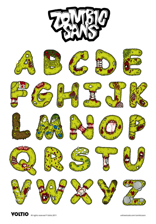 Dead Comic Sans - Zombic Sans