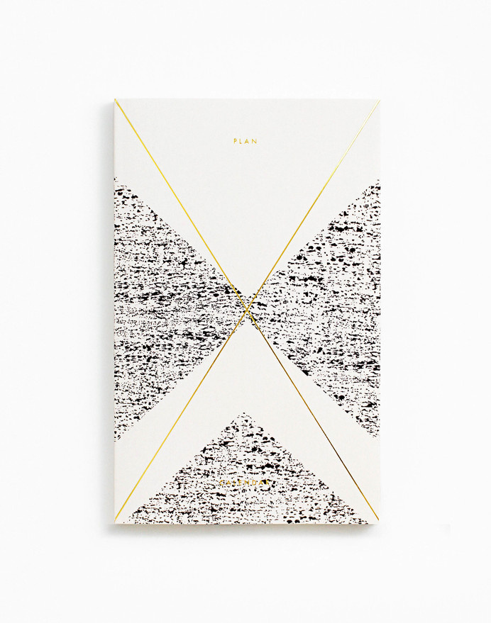 Gold Foil Any-Year Daily Planner - Crème #packaging