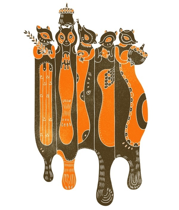 melting squirrel #illustration #animals