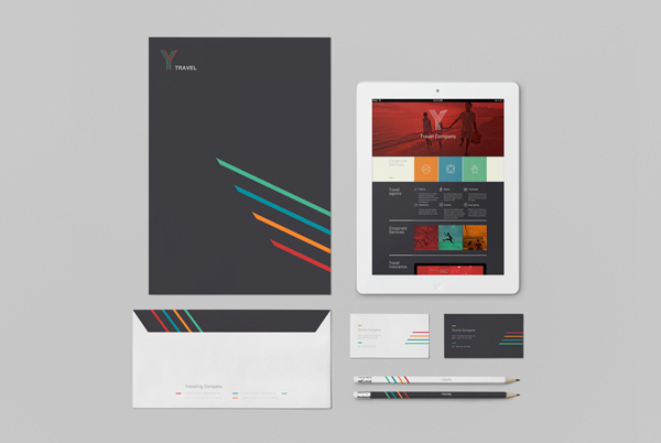 Y Travel on Behance #buissnes #modern #ipad #card #design #ui #iphone #colorful #identity #logo #web