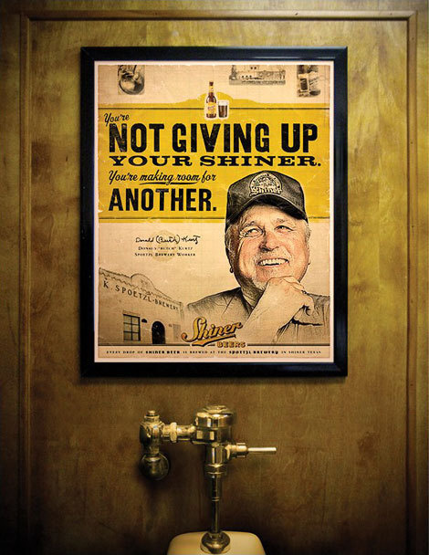 Shiner Urinal Marketing #beer #poster