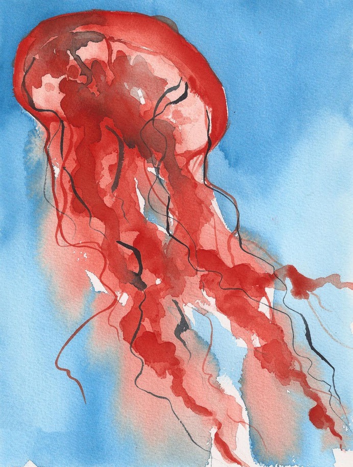 easy jellyfish painting & jellyfish paint by numbers #painting