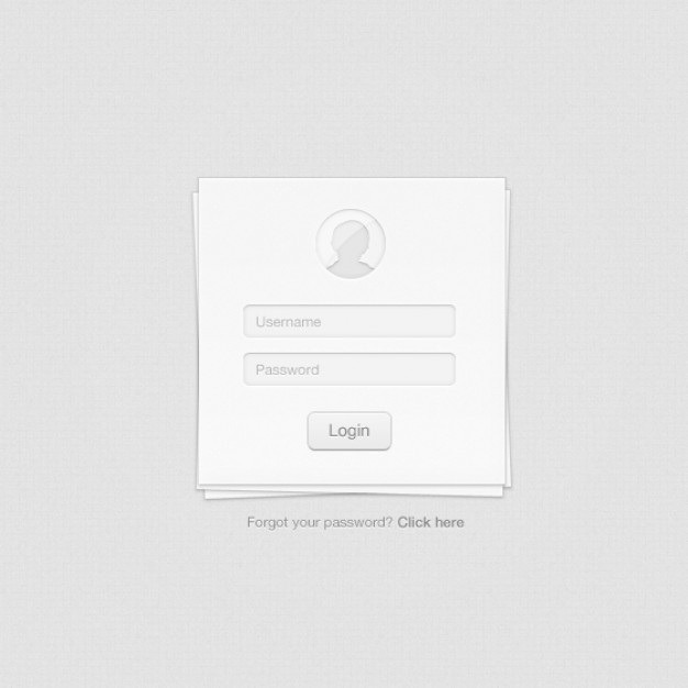 White login form paper style Free Psd. See more inspiration related to Paper, White, Gray, Form, Psd, Login, Style and Stack on Freepik.