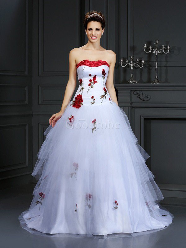 Robe de mariée naturel cordon de mode de bal en satin de bustier