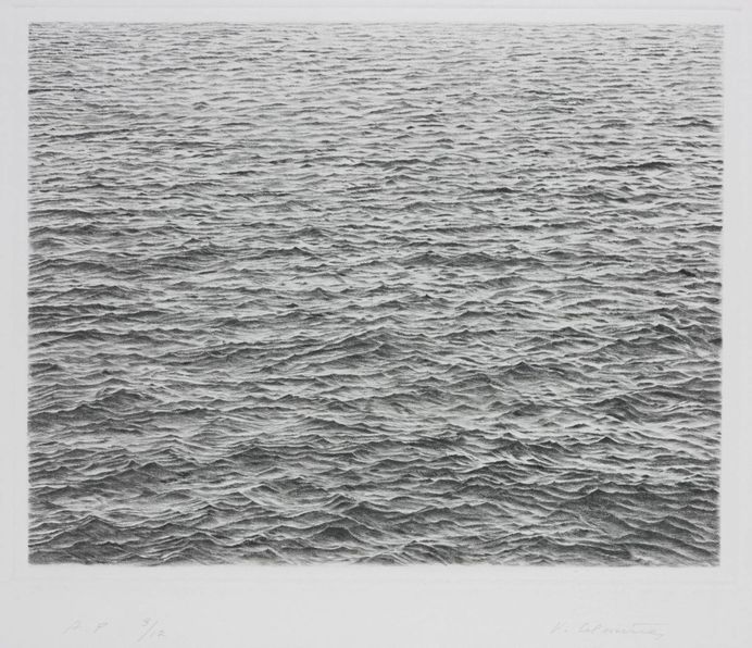 ‘Drypoint - Ocean Surface’, Vija Celmins, 1983 | Tate