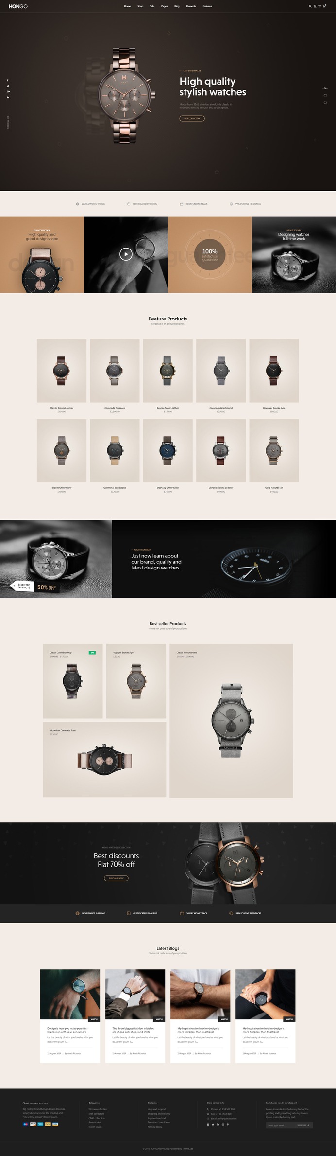 #Hongo #WooCommerce #WordPress Theme for #Watch by #ThemeZaa