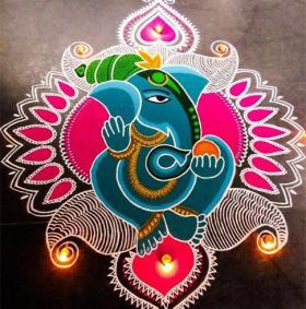 Indian rangoli design