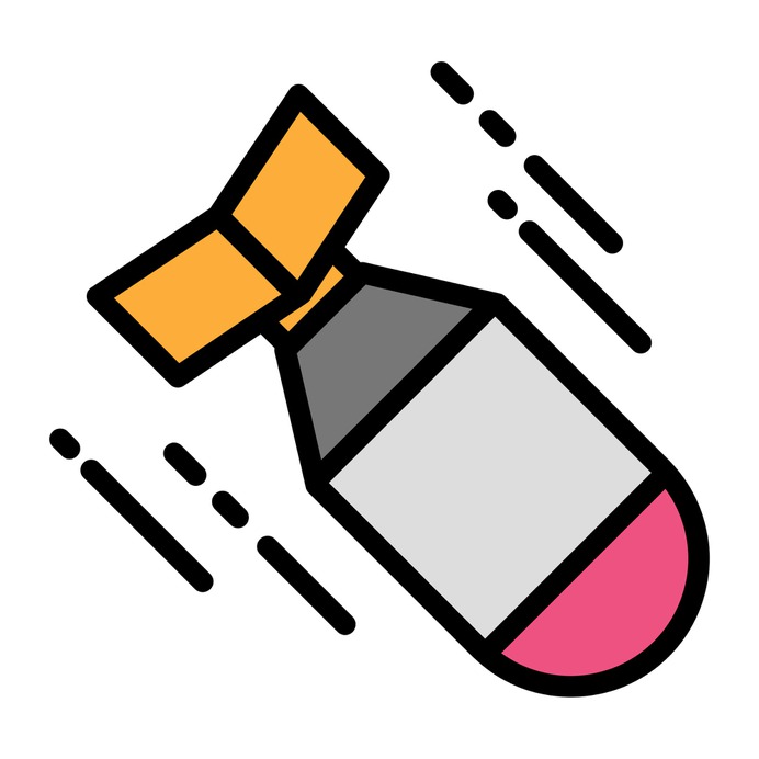 See more icon inspiration related to bomb, attack, torpedo, miscellaneous, explosive, bombs, explosion, weapons, missile and security on Flaticon.