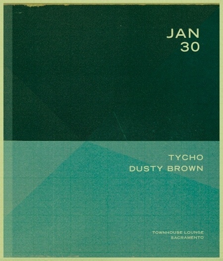 ISO50 Tycho Show Flyer #tycho #design #des #hansen #iso50 #brown #scott #dusty
