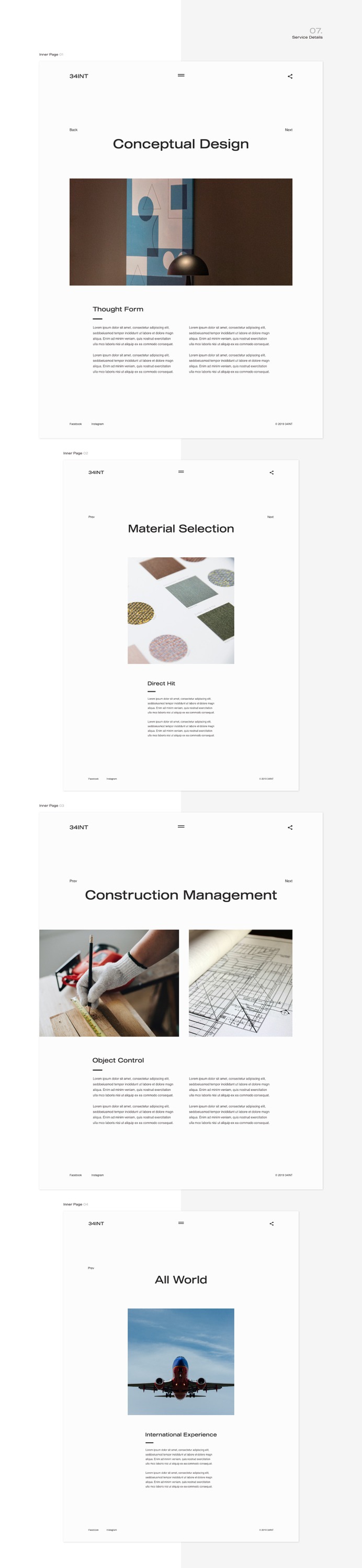 34INT. Website on Behance