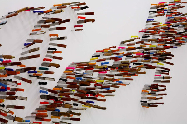 Knife Typography #knife #typeface #installation