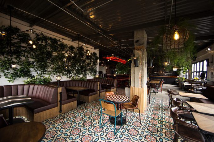 La Roquesa restaurant bar interior design - Grits + Grids