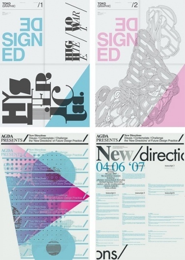 AisleOne - Graphic Design, Typography and Grid Systems #pink #toko #poster #blue #typography