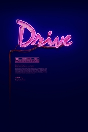 DRIVE neon / ON on the Behance Network #magenta #drive #neon