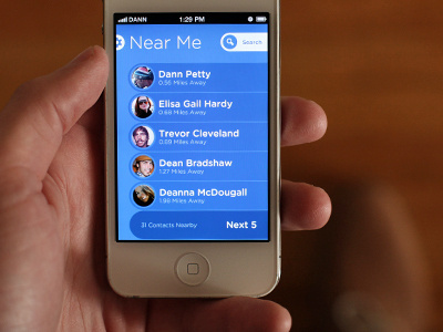 Nearby by Dann Petty #iphone #blue #ui