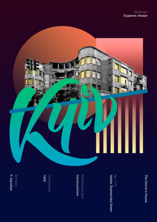 Kyiv Poster series by Maria Umiewska feat Sonya Panasyuk