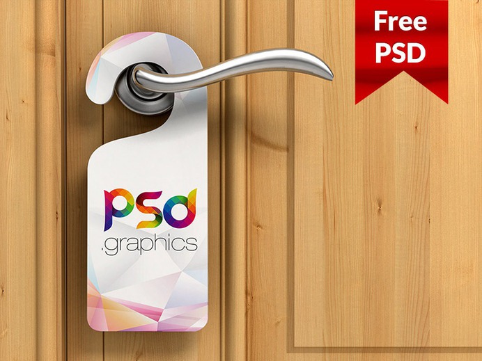 Free Door Hanger Mockup