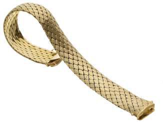 Bracelet: wide, heavy vintage gold wrought bracelet