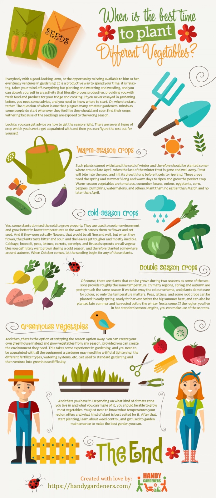 Handy Gardeners advice you when is the best time to plant different vegetables