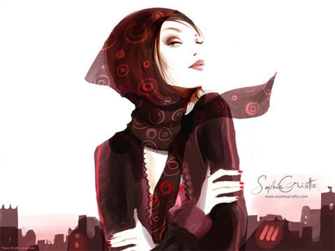 Excellent illustrations by French fashionista Sophie Griotto | CreativeBite.net #illustration