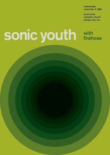 sonic youth at all souls, 1986 - swissted #punk #swiss #design #graphic #posters