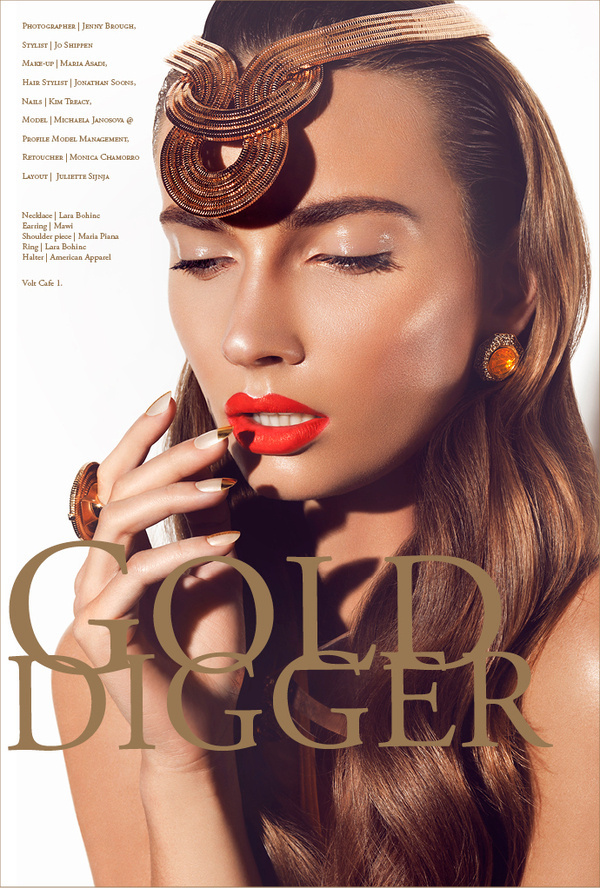Golddigger #styling #volt #cafe #photography #fashion #layout #magazine #beauty